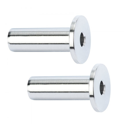 VEVOR 121 stks T316 roestvrijstalen beschermhoezen voor 1/8 "draadkabel kabelrailing DIY balustrade T316 maritieme kwaliteit met gratis boor zilver