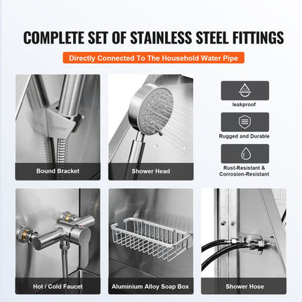 VEVOR Professionele hondenverzorgingskuip 86cm roestvrijstalen huisdierbad hondenwasstation max. 100kg hondenverzorgingsdouche hondenwassysteem huisdierverzorgingskuip met linkerdeur hondendouche waskuip