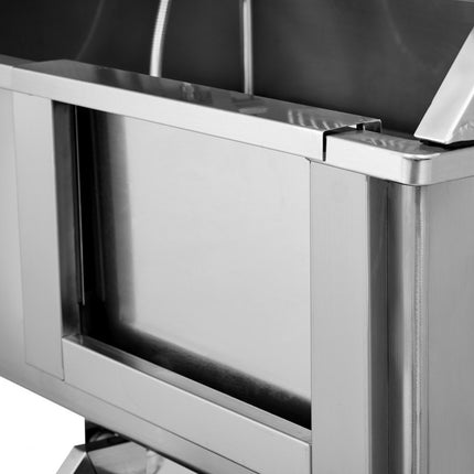 VEVOR Professionele hondenverzorgingskuip 86cm roestvrijstalen huisdierbad hondenwasstation max. 100kg hondenverzorgingsdouche hondenwassysteem huisdierverzorgingskuip met linkerdeur hondendouche waskuip