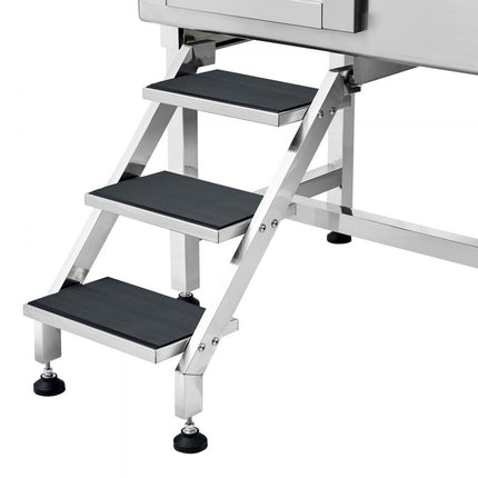 VEVOR Professionele hondenverzorgingskuip 1574,8 mm roestvrij staal huisdierbad Hondenwasstation 200kg Hondenverzorging Hondenwassysteem Huisdierverzorgingskuip met een gevouwen ontwerp Hondendouche Waskuip