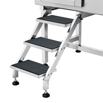 VEVOR Professionele hondenverzorgingskuip 1574,8 mm roestvrij staal huisdierbad Hondenwasstation 200 kg Hondenverzorgingsdouche Hondenwassysteem Huisdierverzorgingskuip met gevouwen ontwerp Hondendouche waskuip