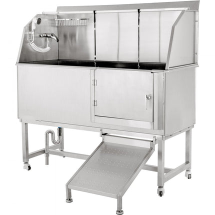VEVOR Hond Grooming Bad Hondenwasstation 59 inch Badkuip van RVS met Accessoires