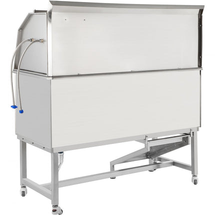 VEVOR Hond Grooming Bad Hondenwasstation 59 inch Badkuip van RVS met Accessoires