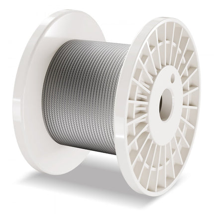 VEVOR staalkabel draadkabel draad 304 roestvrij staal Ф3.18mmx30.5m 7.1kN 7x7strands