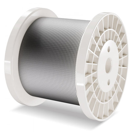 VEVOR staalkabel staaldraad roestvrij Ф3.18mmx182.3m 7.1kN 7x7 strengen