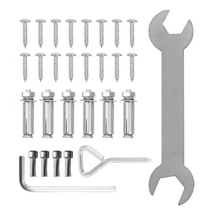 VEVOR Balustrade Trap Trapleuning voor 1 tot 5 Stappen Trapleuning van Roestvrij Staal Laadvermogen 220 lbs / 100 kg Stair Railings for Steps