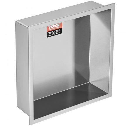 VEVOR wandnis 10x33,02x33,02cm douchenis RVS nis enkellaags 100% waterdichte nismontage 0-40°C bedrijfstemperatuur 92° binnenhoekuitvoering Geschikt voor badkamer, slaapkamer, studeerkamer