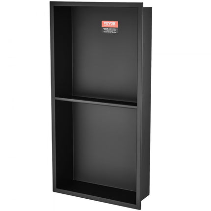 VEVOR wandnis 10x33,02x63,5cm douchenis roestvrijstalen nis dubbellaags 100% waterdichte nismontage 0-40°C bedrijfstemperatuur 92° binnenhoekontwerp ideaal voor badkamers slaapkamer studeerkamer