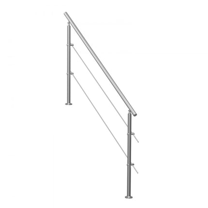 VEVOR railing RVS trapleuning leuning 2 dwarsbalken 1800x104x1060mm