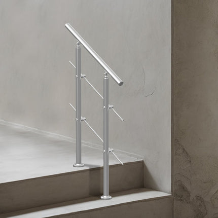 VEVOR railing RVS trapleuning leuning 2 dwarsbalken 800x104x1060mm