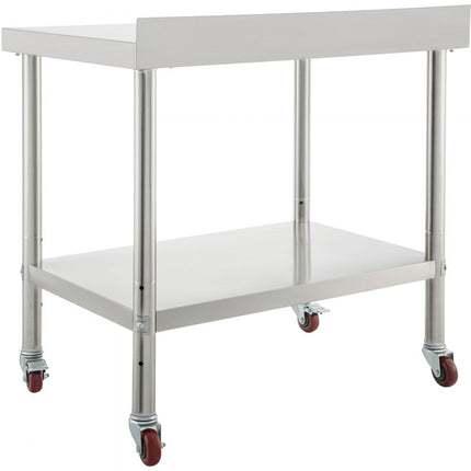 VEVOR Rvs Tafel Werktafel Keuken 36x24x35 inch Rvs Keuken Werkbank 440lbs Heavy-duty Metalen Horeca Werktafel Voedselbereiding Keukentafel