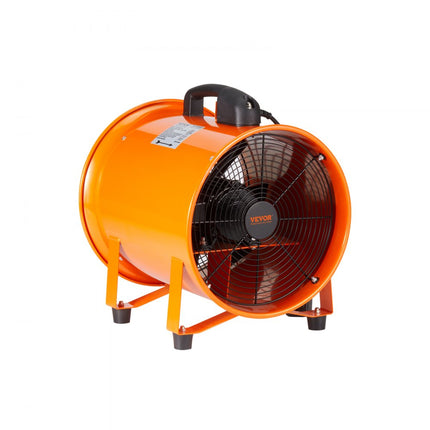 VEVOR bouwventilator 255W AC-motor bouwventilator 2830 rpm bouwventilator blower 811 L/s (1893 CFM) axiaalventilator met 5 m slang axiaalventilator 79 dB geluidsniveau industriële ventilator