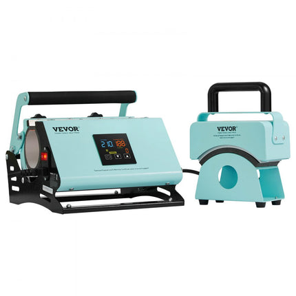 VEVOR 2 in 1 hittepers mok hoed hittemachine hoedenpers 155x80mm