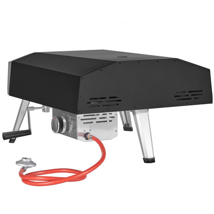 VEVOR Outdoor Draagbare Pizza Oven 406.4mm, Gas Houtpellets Houtskool Pizza Oven, RVS Pizza Oven, Max 540℃ Houtpellet Schep & Pizza Steen & Draagtas - Premium Houtgestookte Pizza Oven voor Tuin