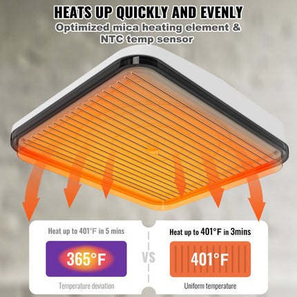 VEVOR Warmtepers Warmtepers Doe-het-zelf T-shirt 30,5x25,4c Textieldruk Hot Press