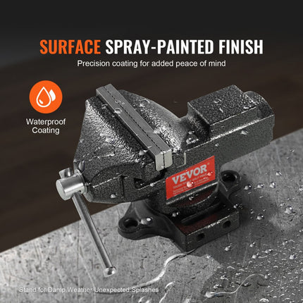 VEVOR bankschroef 56 mm klembaar voor werkbank tafelbankschroef gietijzeren gepoedercoate werkbankbankschroef 2-in-1 bankschroef 7KN klemkracht parallelle bankschroef fijnmechanische bankschroef