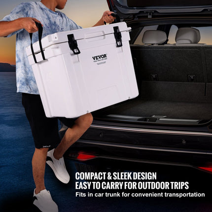 VEVOR passieve koelbox ijsbox 49,55 L, geïsoleerde koelbox camping thermische box 40-45 blikjes, camping box koelkast met flesopener, isolatiekoelbox draagbaar, ijskistkoeler multifunctioneel