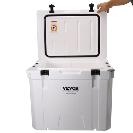 VEVOR passieve koelbox ijsbox 49,55 L, geïsoleerde koelbox camping thermische box 40-45 blikjes, camping box koelkast met flesopener, isolatiekoelbox draagbaar, ijskistkoeler multifunctioneel