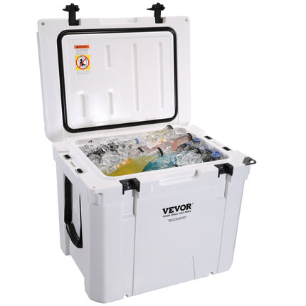 VEVOR passieve koelbox ijsbox 49,55 L, geïsoleerde koelbox camping thermische box 40-45 blikjes, camping box koelkast met flesopener, isolatiekoelbox draagbaar, ijskistkoeler multifunctioneel