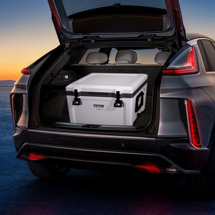 VEVOR passieve koelbox ijsbox 57,26 L, geïsoleerde koelbox camping thermische box 45-50 blikjes, camping box koelkast met één mand, isolatiekoelbox draagbaar, ijskistkoeler multifunctioneel