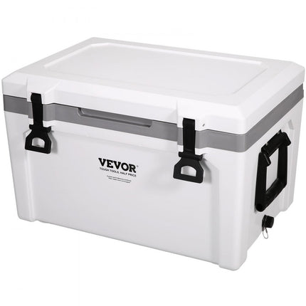 VEVOR passieve koelbox ijsbox 57,26 L, geïsoleerde koelbox camping thermische box 45-50 blikjes, camping box koelkast met één mand, isolatiekoelbox draagbaar, ijskistkoeler multifunctioneel
