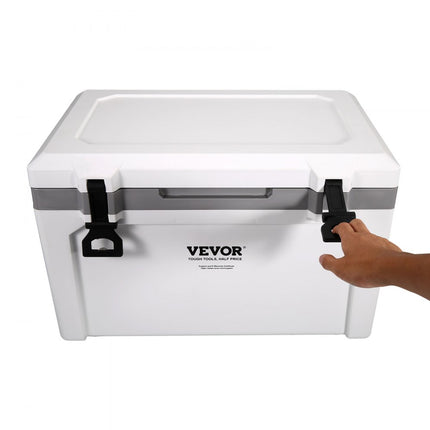 VEVOR passieve koelbox ijsbox 57,26 L, geïsoleerde koelbox camping thermische box 45-50 blikjes, camping box koelkast met één mand, isolatiekoelbox draagbaar, ijskistkoeler multifunctioneel