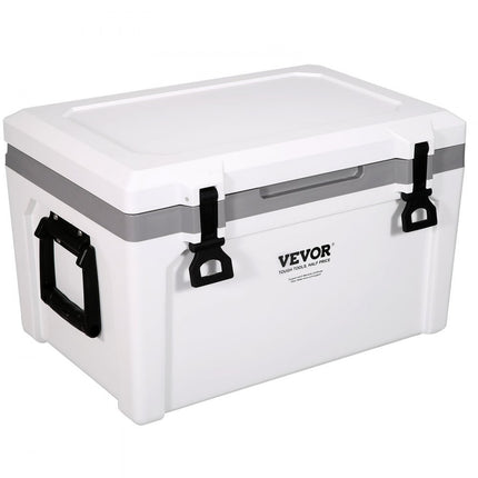 VEVOR passieve koelbox ijsbox 57,26 L, geïsoleerde koelbox camping thermische box 45-50 blikjes, camping box koelkast met één mand, isolatiekoelbox draagbaar, ijskistkoeler multifunctioneel