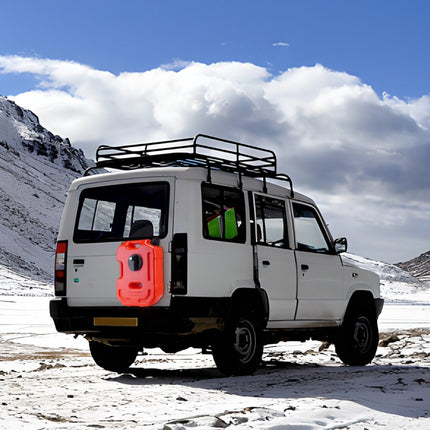 VEVOR-benzinekan, brandstoftank van 2,64 gallon/10 liter met uitloop en afsluitbare houder, benzineopslagcontainer, automatische uitschakelfunctie en instelbaar debiet, compatibel
