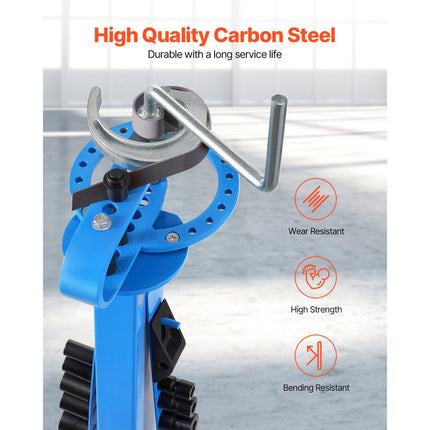 VEVOR Handmatige pijpenbuiger Max 50,8 mm pijpbuiggereedschap met 14 buigmatrijzen