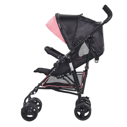 VEVOR kinderwagen kinderbuggy reisbuggy verstelbare rugleuning zwart/roze