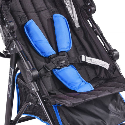 VEVOR kinderwagen kinderbuggy reisbuggy verstelbare rugleuning zwart/blauw
