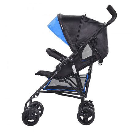 VEVOR kinderwagen kinderbuggy reisbuggy verstelbare rugleuning zwart/blauw