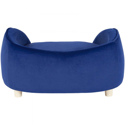 VEVOR hondenbank, hondenbank voor middelgrote honden en katten, zachte fluwelen hondenslaapbank, 37 kg zware kattenbank, hondenbed, huisdierbed donkerblauw