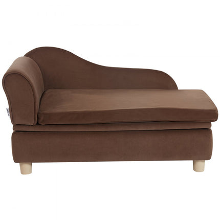 VEVOR Hondensofa 760 x 450 x 415 mm Hondenbank voor middelgrote honden en katten Zacht fluweel Hondenslaapbank 36 kg Zwaar uitgevoerde kattensofa Hondenbed Huisdierbed Donkerbruin