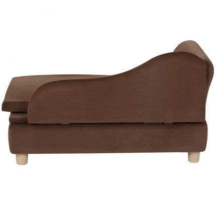 VEVOR Hondensofa 760 x 450 x 415 mm Hondenbank voor middelgrote honden en katten Zacht fluweel Hondenslaapbank 36 kg Zwaar uitgevoerde kattensofa Hondenbed Huisdierbed Donkerbruin