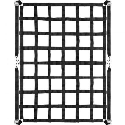 VEVOR 3,5' x 4,1' bagagenet 1100 pond capaciteit vrachtwagenbed bagagenet zware vrachtnetten voor pick-ups met S-haken