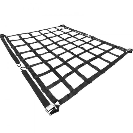VEVOR 3,5' x 4,1' bagagenet 1100 pond capaciteit vrachtwagenbed bagagenet zware vrachtnetten voor pick-ups met S-haken