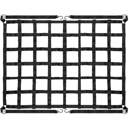 VEVOR 3,5' x 4,1' bagagenet 1100 pond capaciteit vrachtwagenbed bagagenet zware vrachtnetten voor pick-ups met S-haken