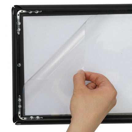 VEVOR informatiestandaard met metalen voet 279 x 216 mm informatiestandaard verstelbare kijkhoek via draaiknop posterstandaard, robuuste vloerstaande bordhouderstandaard voor displays, reclame