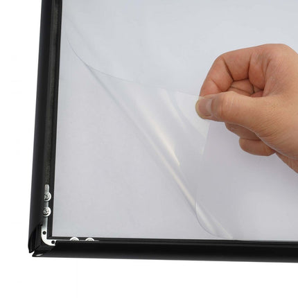 VEVOR Informatiestandaard 420 x 297 mm verticaal en horizontaal verstelbare posterstandaard, robuuste vloerstaande bordhouder met ronde voet voor displays, reclame en buitengebruik zwart