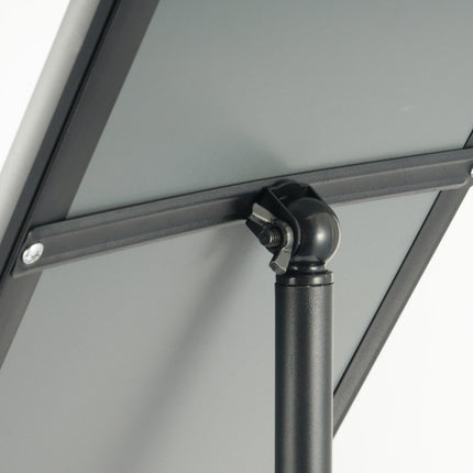 VEVOR Informatiestandaard 420 x 297 mm verticaal en horizontaal verstelbare posterstandaard, robuuste vloerstaande bordhouder met ronde voet voor displays, reclame en buitengebruik zwart
