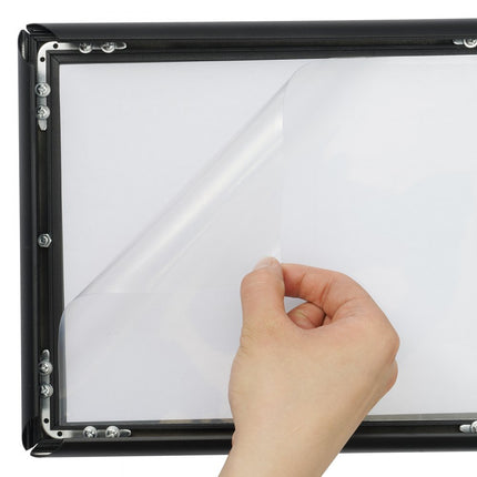 VEVOR informatiestandaard met voet 279 x 216 mm informatiestandaard in hoogte verstelbaar 820-1250 mm posterstandaard, robuuste bordhouderstandaard gevuld met zand of water, voor displays, reclame