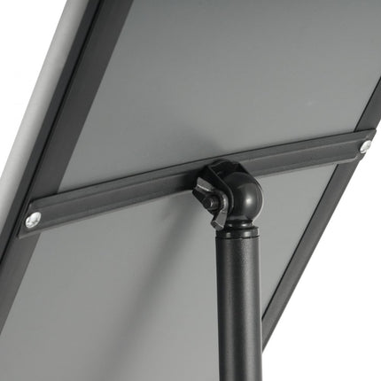 VEVOR informatiestandaard met voet 279 x 216 mm informatiestandaard in hoogte verstelbaar 820-1250 mm posterstandaard, robuuste bordhouderstandaard gevuld met zand of water, voor displays, reclame