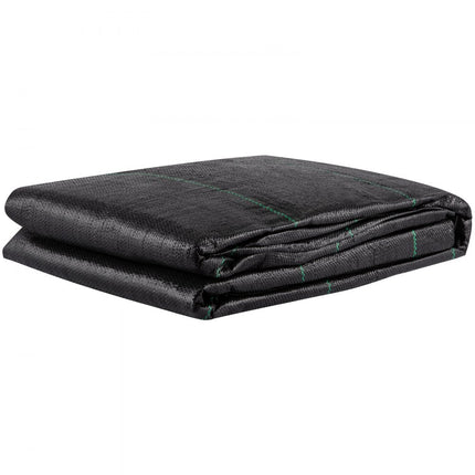 VEVOR Geotextielstof 12,5 m x 3,8 m 3,5 oz geweven PP opritafvoerdoek met 500 lb treksterkte, zware achterkant voor bodemstabilisatie, landschapsarchitectuur, onkruidbarrière