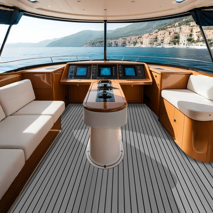 VEVOR Bootvloeren EVA Foam Bootdek 2400x1160x6mm Antislip Zelfklevende Vloeren 27840cm² Marine Tapijt voor Boten Jachten Pontons Kajakdekken