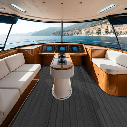 VEVOR Bootvloeren EVA Foam Bootdek 2400x450x6mm Antislip Zelfklevende Vloeren 10800cm² Marine Tapijt voor Boten Jachten Pontons Kajakdekken