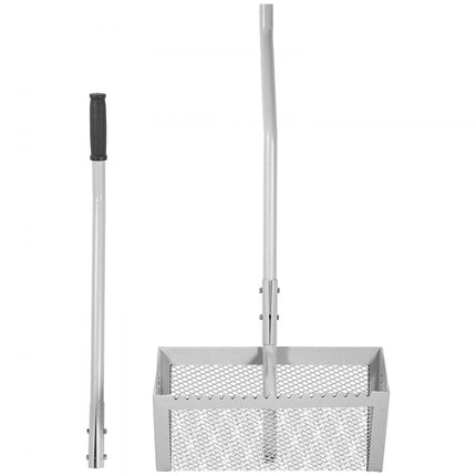 VEVOR Zand Hark 130x40x25cm Onkruidhark Strand Hark Algen Aluminium Roestvrij Staal Zwembad Hark Onkruidverzamelaar Zeef Waterplanten Puin Dode Bladeren voor Het Schoonmaken Van Meervijver Zwembad