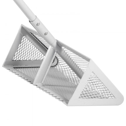 VEVOR Zand Hark 130x40x25cm Onkruidhark Strand Hark Algen Aluminium Roestvrij Staal Zwembad Hark Onkruidverzamelaar Zeef Waterplanten Puin Dode Bladeren voor Het Schoonmaken Van Meervijver Zwembad