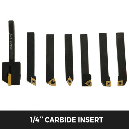 Draaigereedschapset met draaiwisselplaten Draaigereedschap draaiwisselplaten 1/4 inch 7 stuks