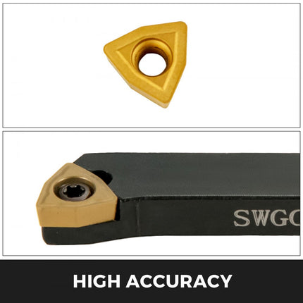 Draaigereedschapset met draaiwisselplaten Draaigereedschap draaiwisselplaten 1/4 inch 7 stuks